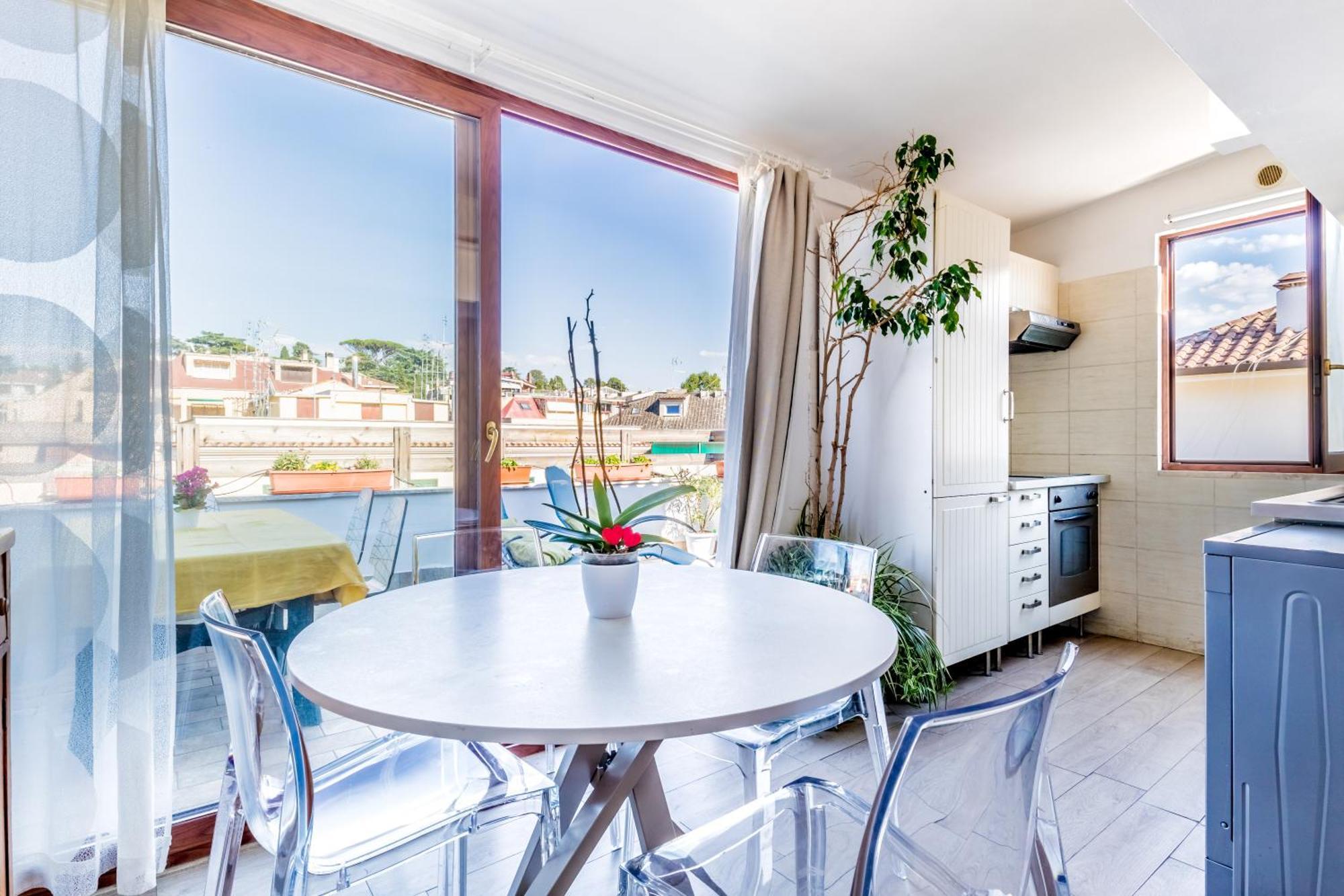 Apartament Attico Trilocale In Zona Farnesina Rzym Zewnętrze zdjęcie