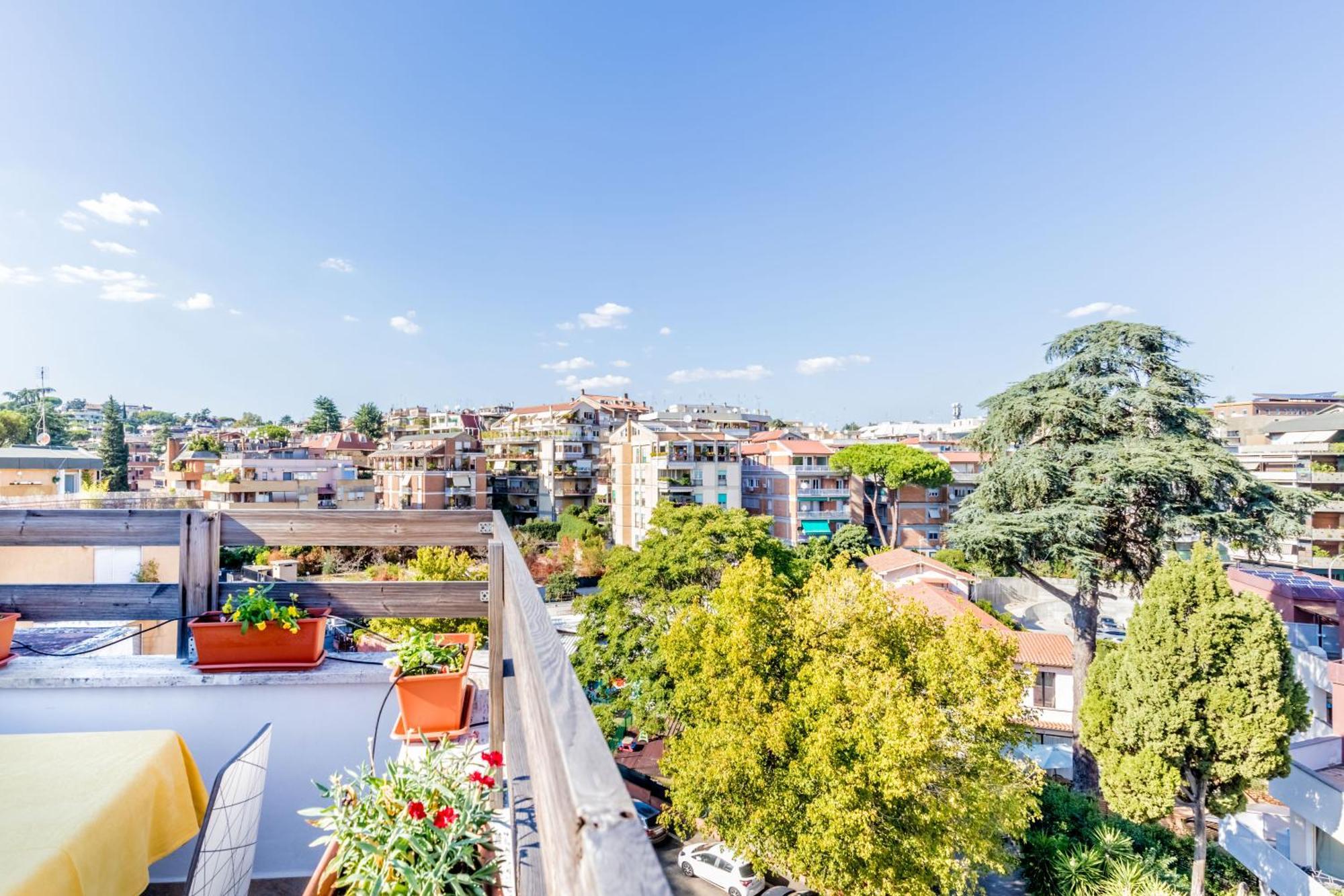 Apartament Attico Trilocale In Zona Farnesina Rzym Zewnętrze zdjęcie